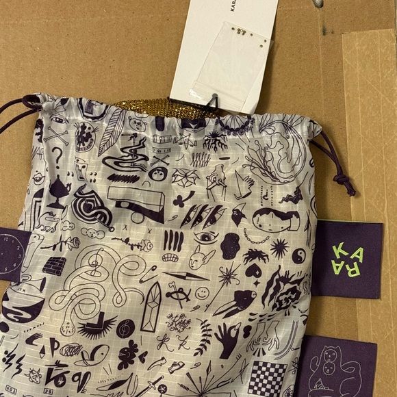 KARA Mini Armpit Crystal Mesh Bag New 23FW Full Set - Picture 11 of 11